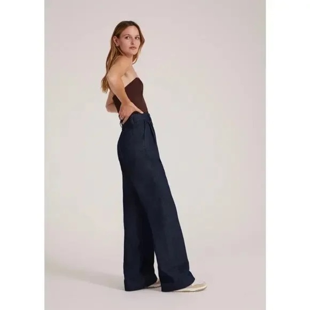 Favorite Daughter Favorite Pant Shortie in Vienna Denim with Wide Leg